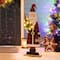 Glitzhome® 36'' Lighted Wooden Santa Porch Décor